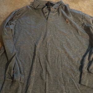 Polo Ralph Lauren Men’s  grey long sleeve polo size XL